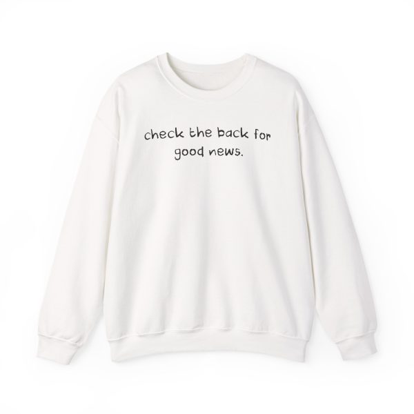 Bryce Crawford "Check The Back For Good News" Unisex Heavy Blend™ Crewneck Sweatshirt